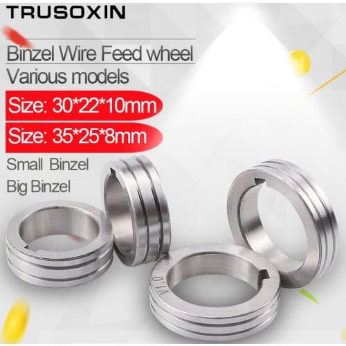 Binzel Wire Feeder Wheel Roller 0.8mm 1.0mm 1.2mm Double Size MIG Welder Welding Wire Feeding Guide Wheel