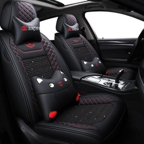 Black Red Leather Car seat covers For mazda 6 gg cx5 gj gh rx8 cx3 bk cx7 bl 3 2010 cx30 2 mx-5 cx9 demio accessories