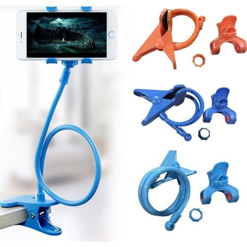 Cell Phone Holder For Bed Side With Stand Universal Lazy Mobile Phone Holder Clip 360 Flexible Home Bed Desk Mount Bracket 75cm