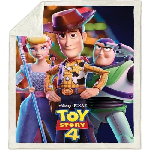 Disney Toy Story Sherif Woody Buzz Lightyear Baby Plush Blanket Throw Sofa Bed Cover Twin Bedding for Boys Child Christmas gifts