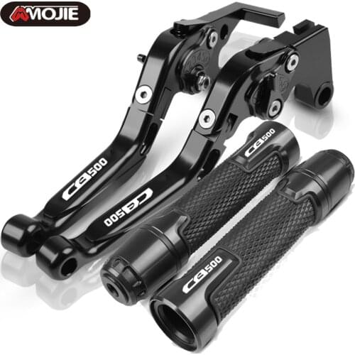 For HONDA CB500 CB 500 1994 1995 1996 Motorcycle Accessories Extendable Brake Clutch Levers and Handlebar Hand Grips ends CB500