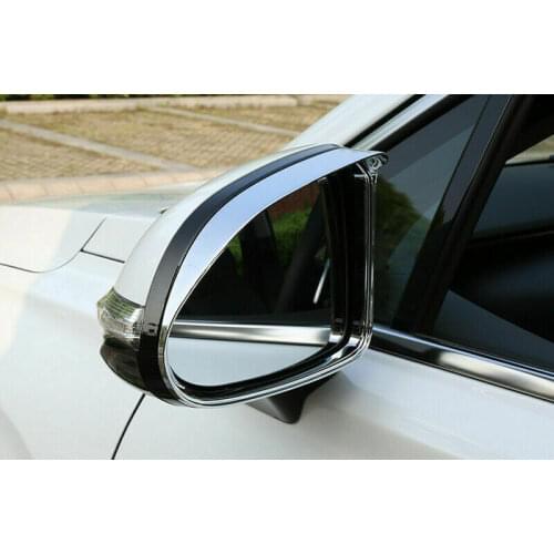 For Hyundai Santa Fe 2019 2020 Chrome Door Mirror Eyebrow Frame Cover Trim 2pcs Car modification Auto parts