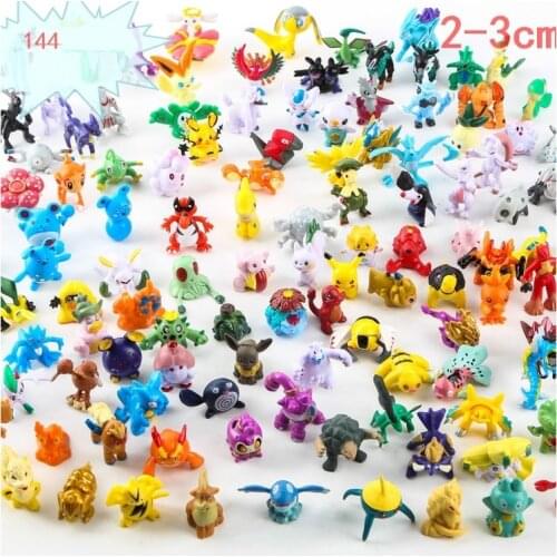 144pcs/set Figurine Pokemon Model Toys Takara Tomy Action Figure Original Mini Doll Pokemon 2-3cm Cartoon Dolls Playmobil