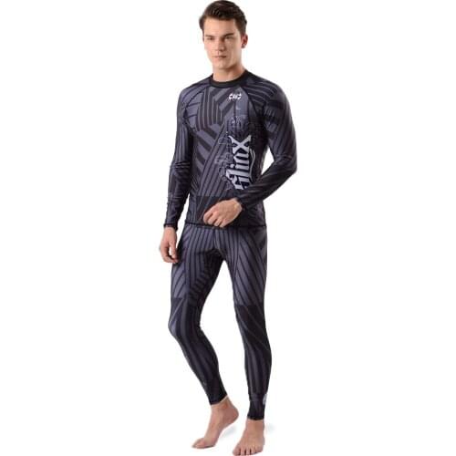 Long Sleeve UV Lycra Bodysuit Bathing Clothing One Set For Men Sailing Swimsuit Quick Dry Surf Driving T Shirt+Pants Rash Guard