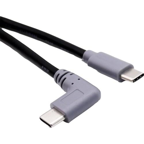 5x USB 3.1 Type C Right Angle Male to Mini/Micro/Type C Male Plug Charging Data OTG Connector Cable 1M/3FT