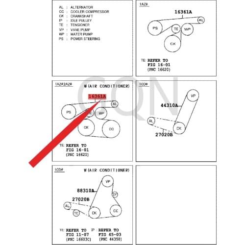 V-belt (for fan and generator) 1997-Toy ota AVE NSI SPR EV IA generator belt fan belt industrial rubber drive belt