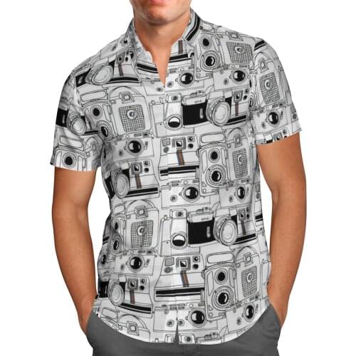 Camerar 3D Printing Beach Hawaii 2021 Summer Shirt Short Sleeve Shirt Streetwear Oversized Chemise Hombre Blusa Masculina-60