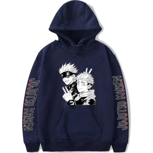 Hot Sale Jujutsu Kaisen Hoodeis Casual Cartoon Pullovers Hooded Men Women Autumn Plush Hoodies Korean Style Popular Sweatshirts