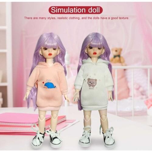 Cute Girl BDJ Dolls With Makeup Joint Body Handmade Adjustable Ball Jointed Doll Makeup Kawaii DIY Dress Up Doll Toys