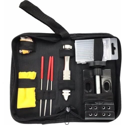 Mini Clamp Table Bench Vice Pin Vise Hand Drill with 20 Pcs Twist Drill Bit for Jewelry DIY Carving Tool Bed Nuclear Needle File