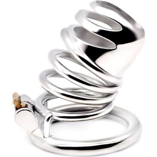 New Design 304 Stainless Steel Cock Cage,Male Chastity Device,Penis Rings,Penis Lock,Bondage BDSM Slave Adult Sex Toy For Man