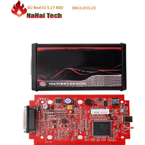 Online EU Red V5.017 Ke-ss v2.47 OBD2 Manager Tuning Kit Full Set Master for Cars and Trucks