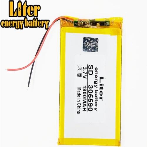 Rechargeable Li-Polymer Li-ion Battery For 305590 3.7V 1800MAH GPS DVD DVR Tablet PC MID iPAQ E-book Power bank