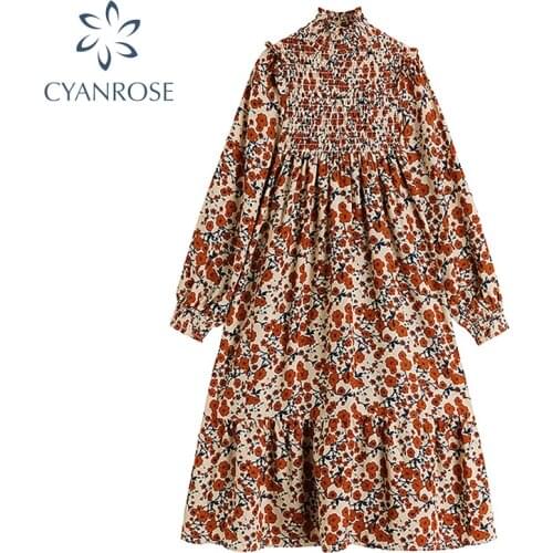 Mori Girl Dress Long Sleeve Mock Neck Women French Romantic Ruffle Frocks Female 2021 Elegant Beach Party Dress Fitted Vestidos