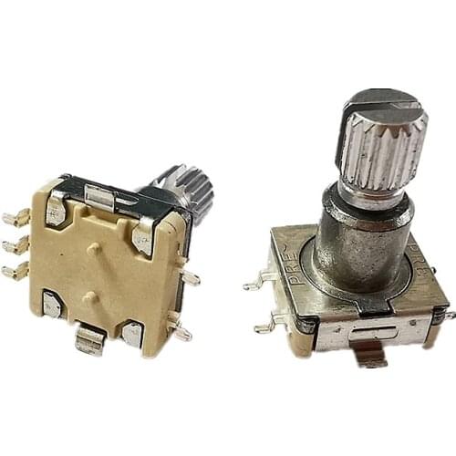 5pcs EC11 Rotary Encoder Switch With Push Button Switch 30 Position 5pin SMD Type Handle Length 15mm Plum Shaft