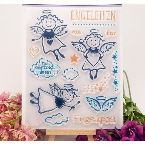 Transparent Clear Silicone Stamp/Seal for DIY Scrapbooking/photo Album Decorative Clear Stamp T1309 Angel