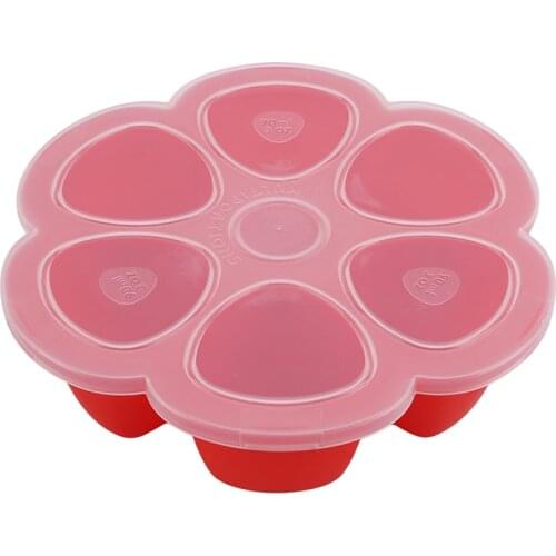 Silicone Food Container Flower Shape Baby Food Container Infant Fruit Breast Milk Storage Box Freezer Tray Crisper