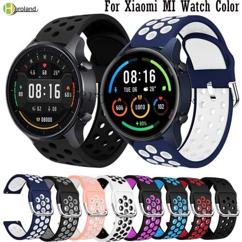 Silicone Watchband strap For Xiaomi MI Watch Color Smart Accessories Wriststrap Quick Release For Samsung Galaxy Watch 46mm 42MM