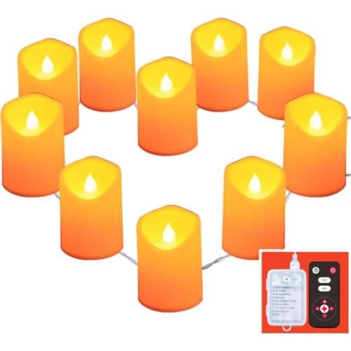 Brightness Adjustment Remote Control LED Electronic Candle Light String For Birthday Wedding Decoration Home Festival Decoration