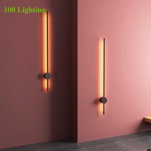 LED Wall Lights Hall Living room Bedroom Wall Sconce Black Aluminum Surface Mount Lighting Fixtures Dimmable Wall Decoration