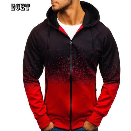 Streetwear casual zipper mens jacket hooded fashion jacket outdoor zipper pocket fitness sports mens clothing