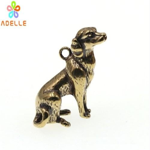 2x 100% Solid Brass Vintage DOG/Poodle Carving Handmade Keyring Car Accessory Jelwery Pendant Gift Finding DIY Free Shipping