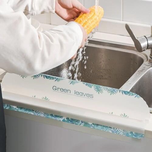 Kitchen Sink Water Splash Guards Waterproof Screen Fruit Vegetable Washing Anti-water Board Baffle Plate Kitchen Accessories
