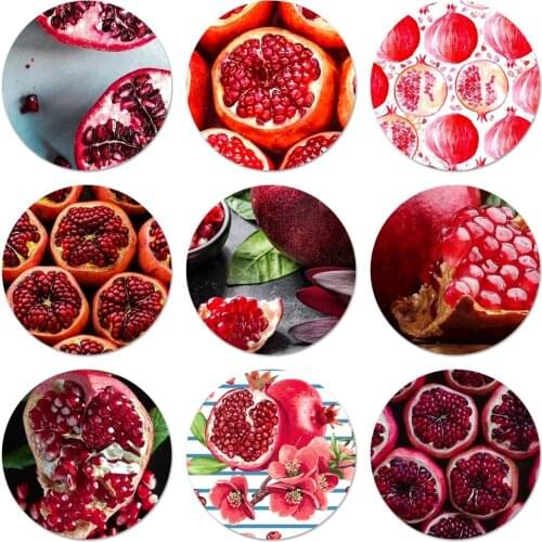 58mm Food fruit red pomegranate Badge Brooch Pin Accessories For Clothes Backpack Decoration gift