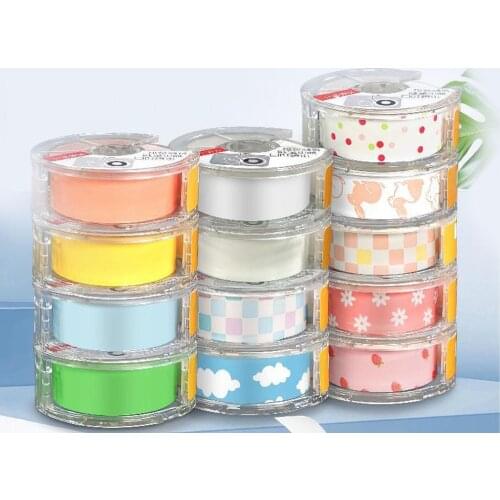 2Rolls 15mm*6m Mini Label printer Label paper Waterproof Thermal Label tape for Seabird bluetooth printer Label Sticker