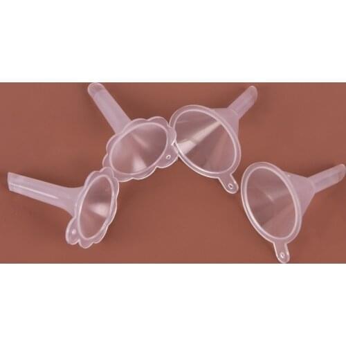 2PCS Mini Plastic Funnel Small Mouth Liquid Oil Funnels Laboratory Supplies Tools School Experimental Supplies
