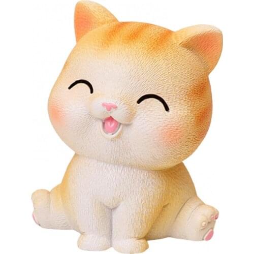 50% Hot Sale Cartoon Cat Design Display Mold Resin Figurine Miniature Home Car Decor Ornament Cake Decorating Supplies