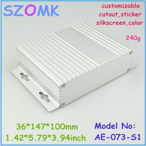 1 pc, aluminum extrusion enclosure 36*147*100mm electronics switch box enclosure aluminum amplifier aluminum box case