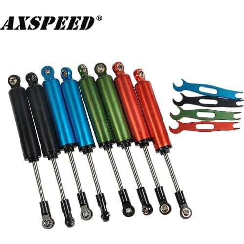 AXSPEED 4PCS 120mm Metal Shock Absorber Damper for 1/10 Axial SCX10 TRX4 D90 RC Crawler Truck Car Shocks Parts