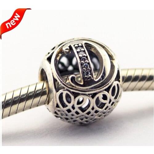 CKK 925 Sterling Silver Jewelry Vintage D Original Fashion Charms Beads Fits Bracelets For Jewelry Making
