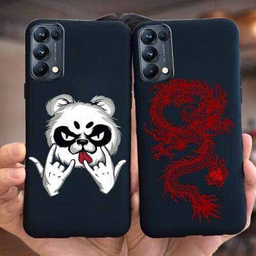 For OPPO Reno 5 Pro 5G Case Soft Silicone Cute Animals Cover For Oppo Reno5 Pro Reno 5 5G CPH2145 Phone Cases Full Coque Bumper