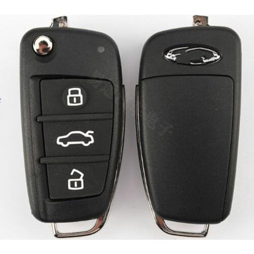 DAKATU 3 Button Flip Folding Remote Key Case Shell For Chery E3 E5 Arrizo 5 Keyless Entry Fob Car Key Case