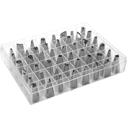 Framed Flower Tip Full Set Boxed Baking 304 Stainless Steel 48-Head Korean Cake Cream Mouth Flower Tip