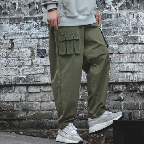 Maden Elastic Vintage Corduroy Pants Mens Jumpsuit Cargo Work Pant Casual Overalls Sateen Classic Stright Trousers Man Bottoms