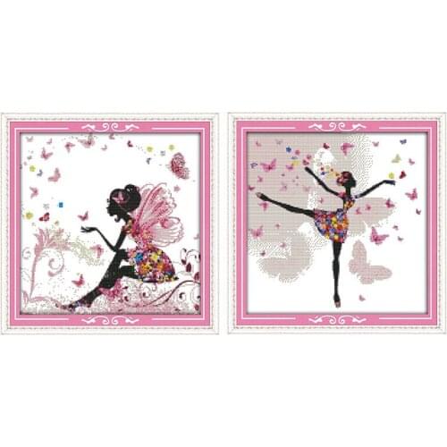 Joy Sunday Flower pretty woman printed canvas cross stitch kits counting pattern DMC embroidery needlework sets DIY Home decor