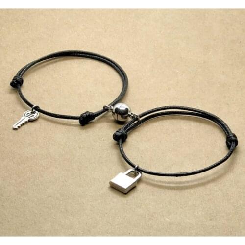 Key Lock Magnet Dear Wristbands Bracelets