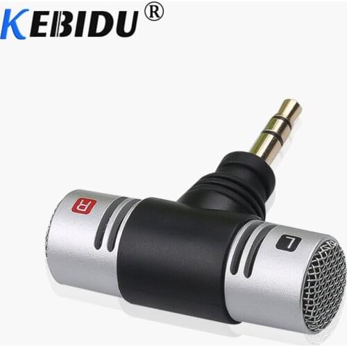 KEBIDU Mini 3.5mm Jack Microphone Stereo Mic For Recording Studio Interview Microphone For PC Laptop Notebook Recording Pen