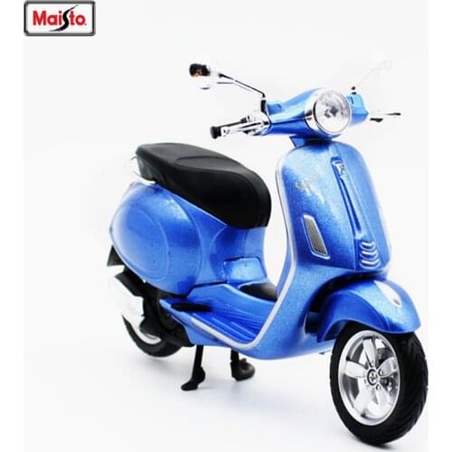 Maisto 1:18 VESPA Primavera 150 Piaggio Motorcycle Models Bicycle Model Base Diecast Moto Kids Toys For Gift Collection