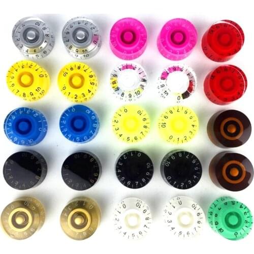 NEW 4PCS Barrel Electric Guitar Knobs Volume Tone Knobs Caps Buttons for LP/SG Guitar Parts,13 Colors for Choose