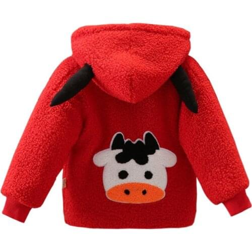 New Winter Baby Boys Girls Clothes Children Cartoon Thick Hooded Jacket Toddler Fashion Casual Clothing Infant Kids Sportswear