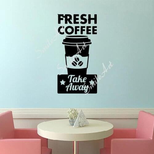 New Design Coffee Wall Sticker Pvc Removable For Kids Rooms Decoration Wall Art MURAL Drop Shipping