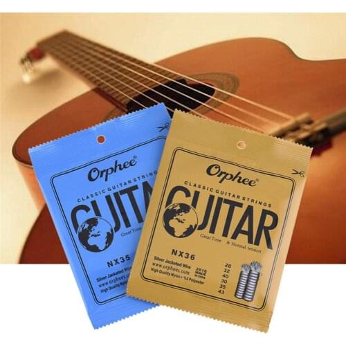 Orphee Guitar Strings Nylon NX Series Classical Acoustic Guitar String Silver Plated Wire Hard Normal Tension Guitar Tools Parts