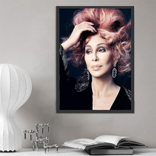 Cher Poster Wall Art Printed Modular Pictures Posters Black And White Canvas Wall Pictures For Living Room Home Decoration