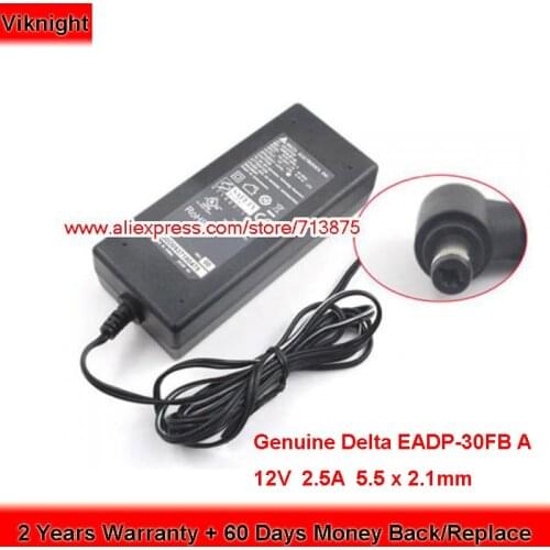 Genuine Delta EADP-30FB A 12V 2.5A 30W AC Adapter for Dell PowerConnect J-SRX100 J-SRX100H J-SRX100B