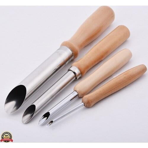 4Pcs Clay Hole Cutters Semi Round Hole Cutters Pottery Clay Ceramic Tools For Drilling Sculpture Circular Clay Hole Cutters
