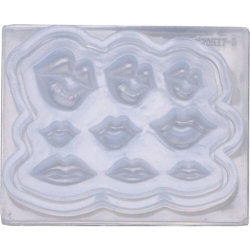 Silicone Mini Sexy Lips Mold Nail Art Resin Casting Mould Template Mouth Silicone Resin Mold Jewelry Tools Art Crafts